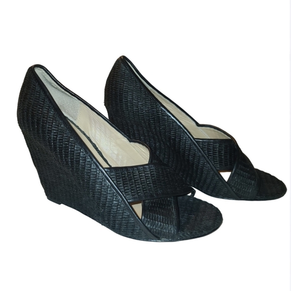 Diane Von Furstenberg Wedge Sandal Size 8 Brown - Picture 2 of 5